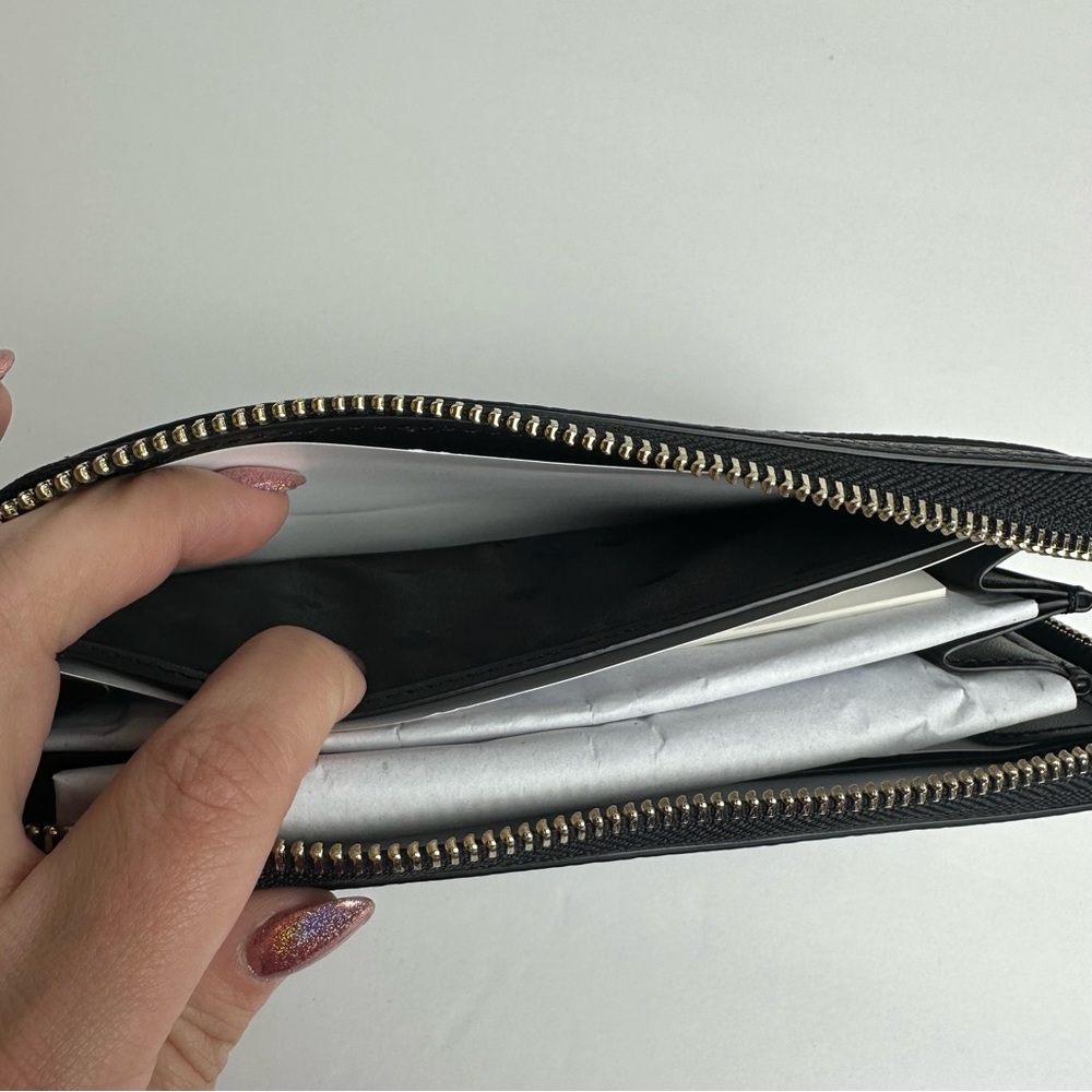 Kate Spade NWT Leila Pebble Leather Large Continental Wallet Black - Picture 5 of 16